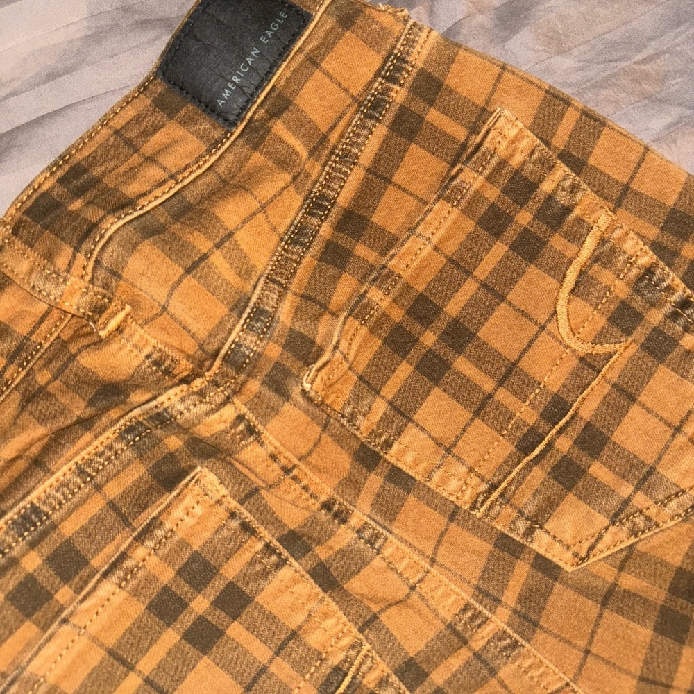 American Eagle Outfitters Brown Women’s Plaid Skinny Jeans